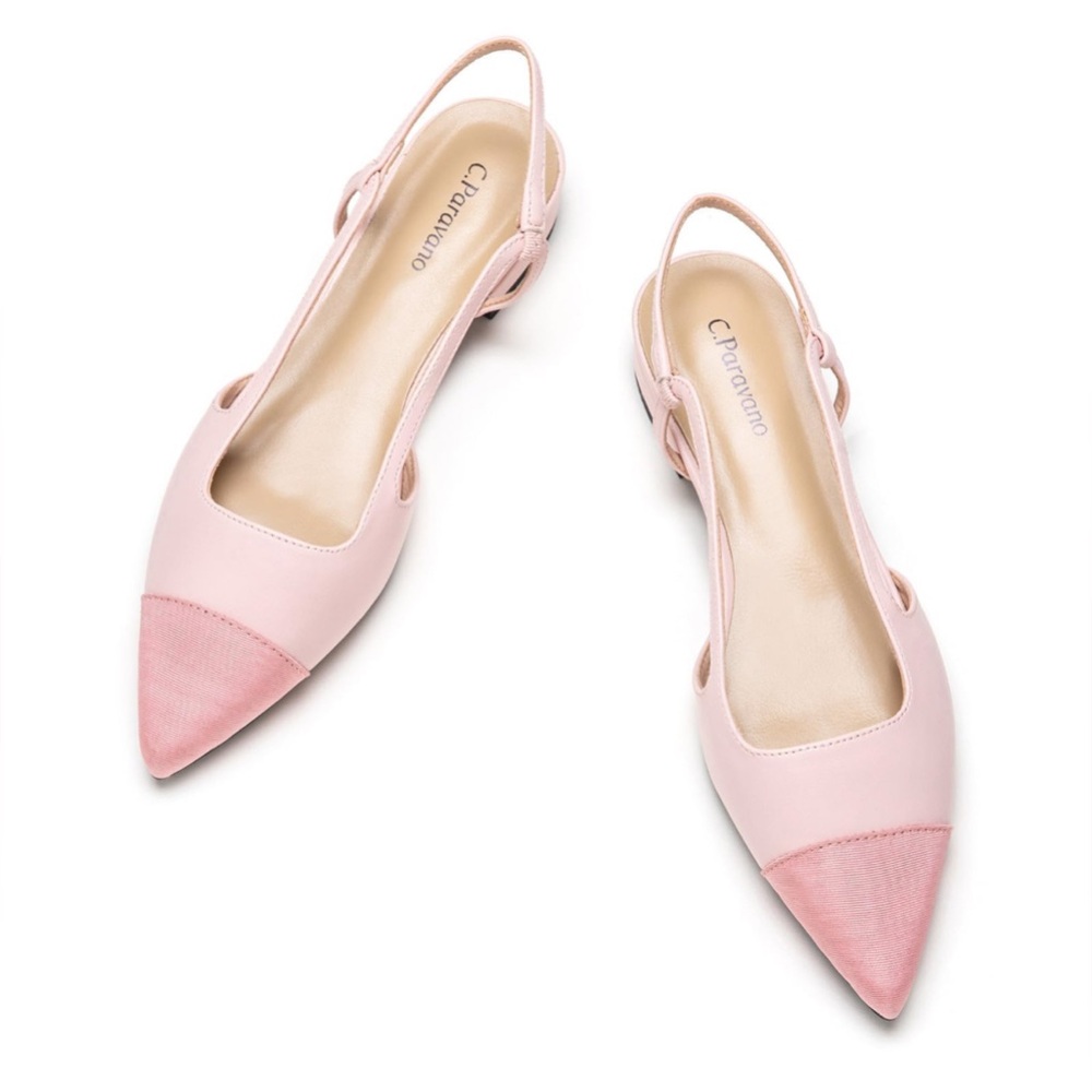 C.Paravano Caparros Light Pink Pointed Toe Heels